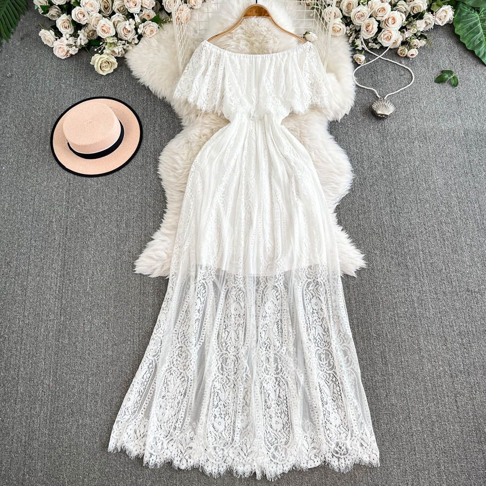 Vestido maxi feminino fora do  - Boho Summer Beach Maxi Dress avaliação e preço