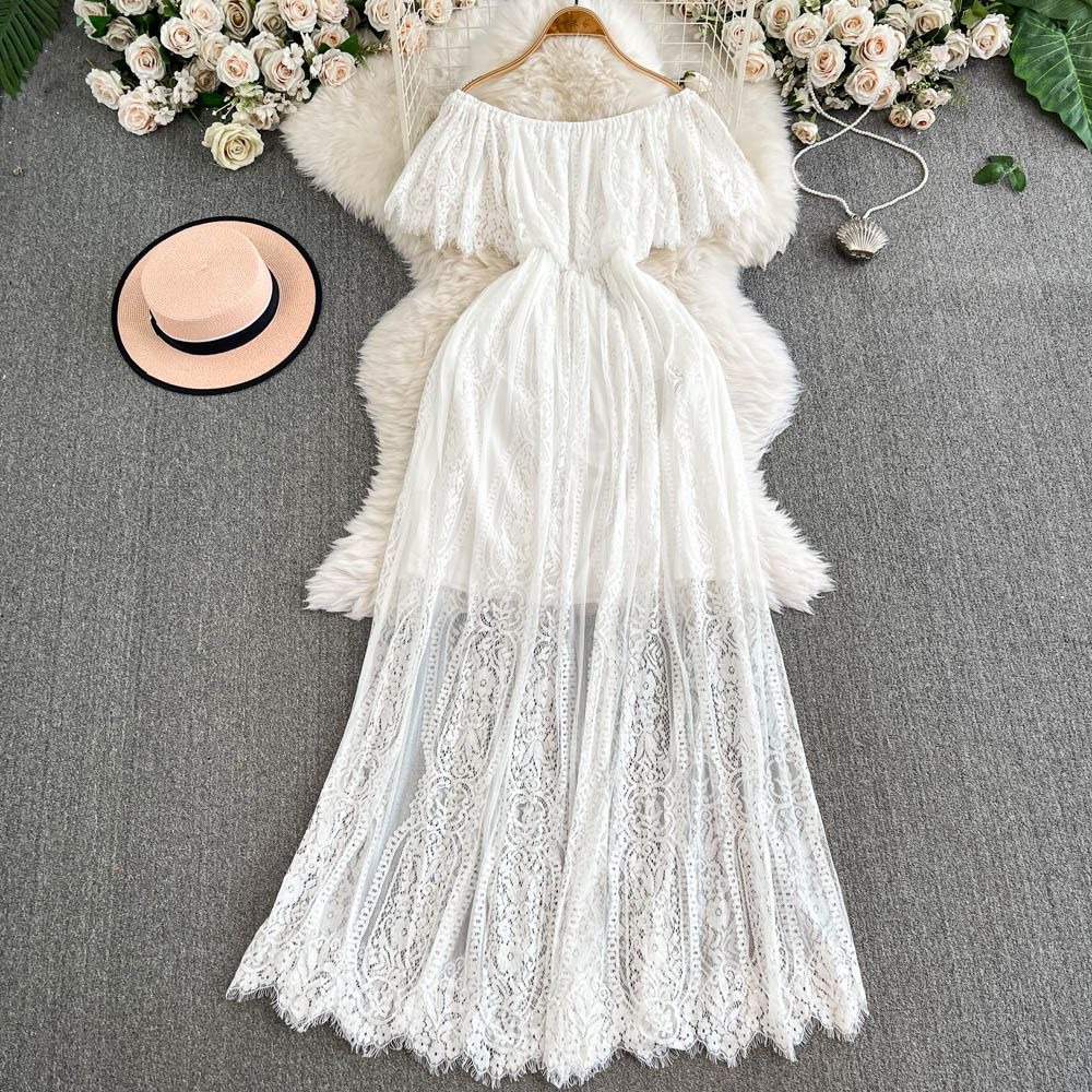 Vestido maxi feminino fora do  - Boho Summer Beach Maxi Dress avaliação e preço