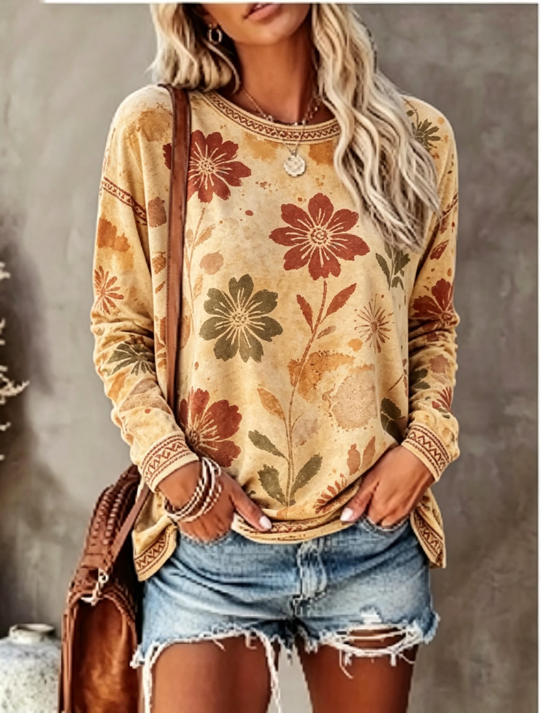 Camiseta feminina de manga com - Blouses avaliação e preço